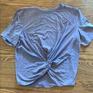 Lululemon purple short sleeve crop top, size 6